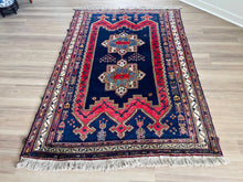 1940 PERSIAN AFSHAR RUG 4’ 6” x 6’ 6” (Med.3715)