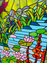 Tiffany style Stained glass window Panel 15” x 24”