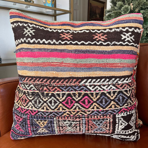 1950 TURKISH KILIM PILLOW 18x18 (PIL.1236)
