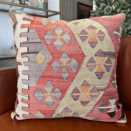 1950 TURKISH KILIM PILLOW 18x18 (PIL.1237)