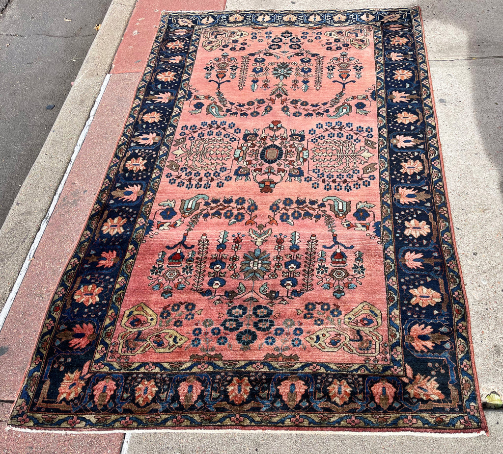 1920 PERSIAN KASHAN RUG 3’ 11” x 6’ 5” (MED.FEA.3001) – Vespucci Rugs