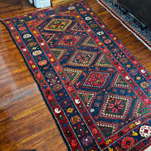 1950 PERSIAN ZANJAN RUG 4’ 1” x 7’ 3” (MED.FEA.173)