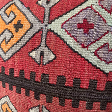 VINTAGE ANATOLIAN KILIM RUG PILLOW 16x16 (PIL.1217)