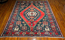 1950 PERSIAN SHAHSAVAN RUG 5’ 1” x 7’ 3” (MED.FEA.27)