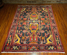 1950 PERSIAN NAHAVAND RUG 4’ 6” x 6’ 9” (MED.57)