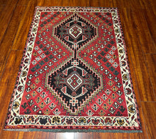 1950 PERSIAN SHIRAZ RUG 3’ 3” x 4’ 8” (MED.274)