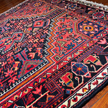 1950 PERSIAN TUYSERKAN RUG 4’ 8” x 7’ 1” (MED.FEA.34)