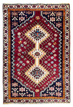 1950 PERSIAN SHIRAZ RUG 3’ 3” x 4’ 10” (MED.276)