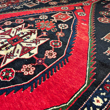 1950 PERSIAN SHAHSAVAN RUG 5’ 1” x 7’ 3” (MED.FEA.27)