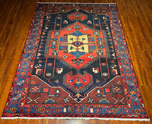 1950 PERSIAN ZANJAN RUG 4’ 3” x 6’ 3” (MED.FEA.78)