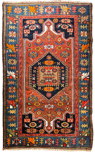 1930 PERSIAN ZANJAN RUG 3’ 10” x 6’ 2” (FEA.MED.92)