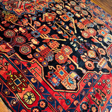 1940 PERSIAN NAHAVAND RUG 4’ 7” x 7’ 1” (MED.FEA.56)