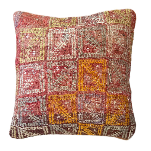 Handmade Turkish Kilim Pillow Cover 16x16 in. (Pil.8030)