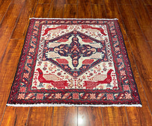 1950 PERSIAN QASEMABAD RUG 2’ 5” x 2’ 6” (SMA.5209)