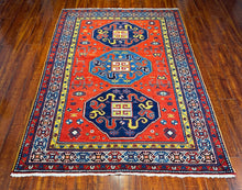 1930 CAUCASIAN SHIRVAN RUG 4’ 4” x 6’ 7” (MED.FEA.275)