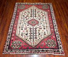 1950 PERSIAN SHIRAZ RUG 3’ 6” x 5’ (MED.272)