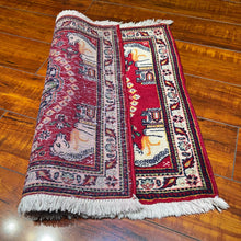 1950 PERSIAN SHIRAZ RUG 1’ 10” x 1’ 9” (SMA.63)