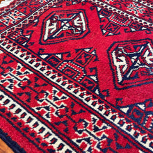 1950 PERSIAN TURKOMAN RUG 2’ x 2’ 10” (SMA.1479)