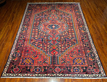 1950 PERSIAN TUYSERKAN RUG 4’ 8” x 7’ 1” (MED.FEA.34)