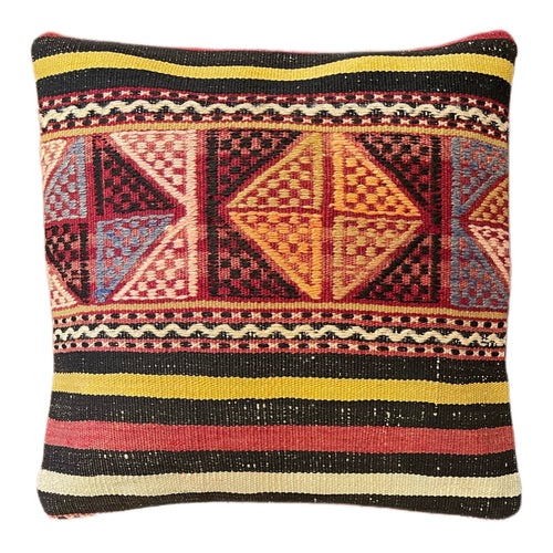 Handmade Turkish Kilim Pillow Cover 16x16 in. (Pil.8027)