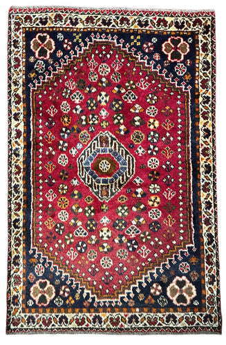 1950 PERSIAN SHIRAZ RUG 3’ 2” x 5’ (MED.277)