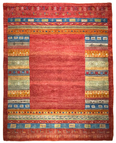 1980 PERSIAN GABBEH RUG 5’ x 6’ 5” (MED.1899)