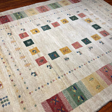 1980 PERSIAN GABBEH RUG 4’ 11” x 6’ 4” (MED.1900)