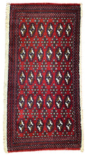 1950 PERSIAN TORKAMAN RUG 2’ 1” x 4’ 4” (SMA.7017)