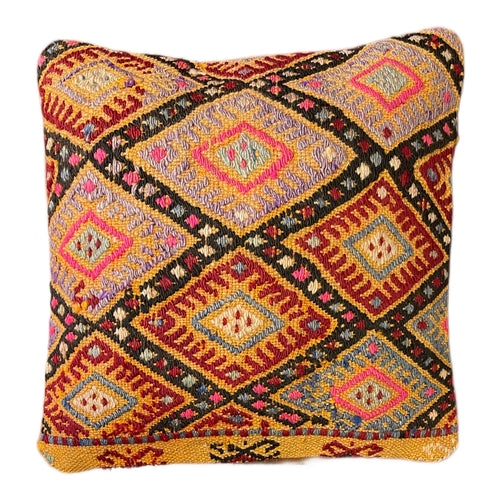 Handmade Turkish Kilim Pillow Cover 16x16 in. (Pil.8026)