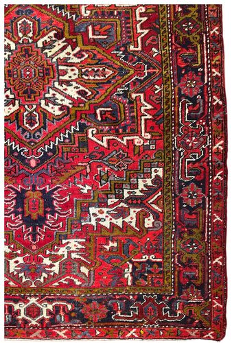 1950 PERSIAN HERIZ RUG 6’ 11” x 9’ 4” (LAR.FEA.438)