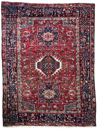 1930 QARAJEH RUG 4’ 10” x 6’ 3” (MED.FEA.225)