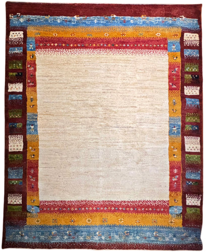 1980 PERSIAN GABBEH RUG 5’ 2” x 6’ 6” (MED.1894)