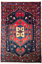 1950 PERSIAN ZANJAN RUG 4’ 3” x 6’ 3” (MED.FEA.78)