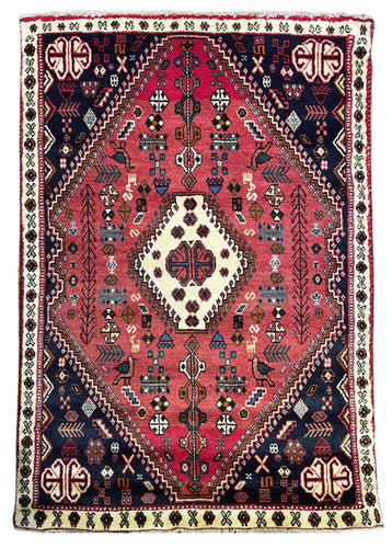 1950 PERSIAN SHIRAZ RUG 3’ 1” x 4’ 5” (MED.270)