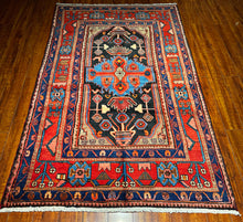 1950 PERSIAN NAHAVAND RUG 4’ 1” x 6’ 8” (MED.FEA.36)