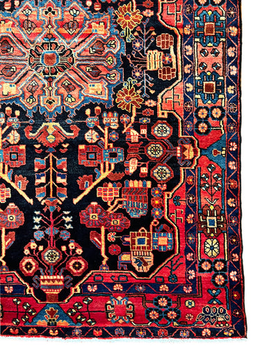 1940 PERSIAN NAHAVAND RUG 4’ 7” x 7’ 1” (MED.FEA.56)