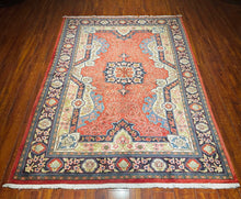 1970 PERSIAN SAROUK RUG 4’ 5” x 6’ 11” (MED.FEA.375)