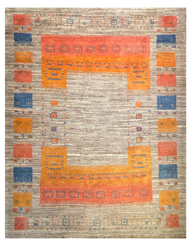 1980 PERSIAN GABBEH RUG 4’ 11” x 6’ 2” (MED.1907)