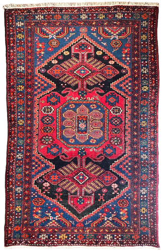 1950 PERSIAN TARUM RUG 4’ 2” x 6’ 7” (MED.FEA.265)