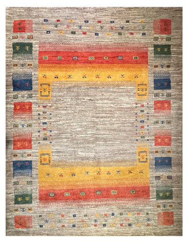 1980 PERSIAN GABBEH RUG 5’ x 6’ 5” (MED.1924)