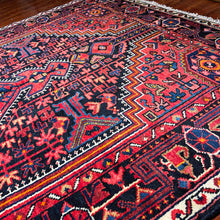 1950 PERSIAN TUYSERKAN RUG 4’ 8” x 7’ 1” (MED.FEA.34)