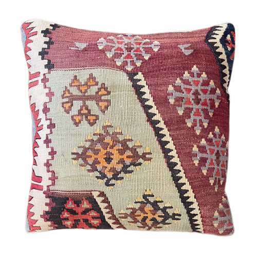 Handmade Turkish Kilim Pillow Cover 16x16 in. (Pil.8038)