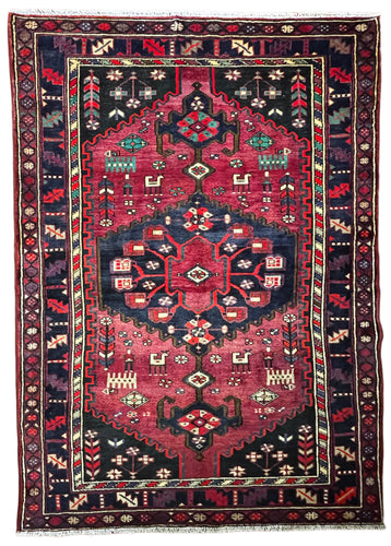 1950 PERSIAN ZANJAN RUG 4’ 7” x 6’ 5” (MED.91)