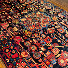 1940 PERSIAN NAHAVAND RUG 4’ 7” x 7’ 1” (MED.FEA.56)