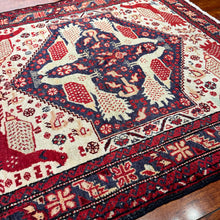 1950 PERSIAN QASEMABAD RUG 2’ 5” x 2’ 6” (SMA.5209)