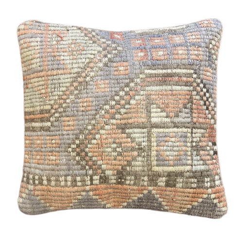 Handmade Turkish Kilim Pillow Cover 16x16 in. (Pil.8047)