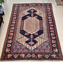 1970 AZERI CAUCASIAN RUG 6’ 5” x 9’ 4” (LAR.FEA.1372)