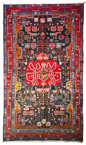 1940 PERSIAN NAHAVAND RUG 4’ 7” x 7’ 9” (MED.59)