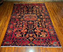 1940 PERSIAN NAHAVAND RUG 4’ 7” x 7’ 1” (MED.FEA.56)