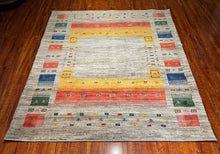 1980 PERSIAN GABBEH RUG 5’ x 6’ 5” (MED.1924)